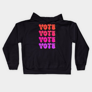 Vote Colorful - Groovy Design Kids Hoodie